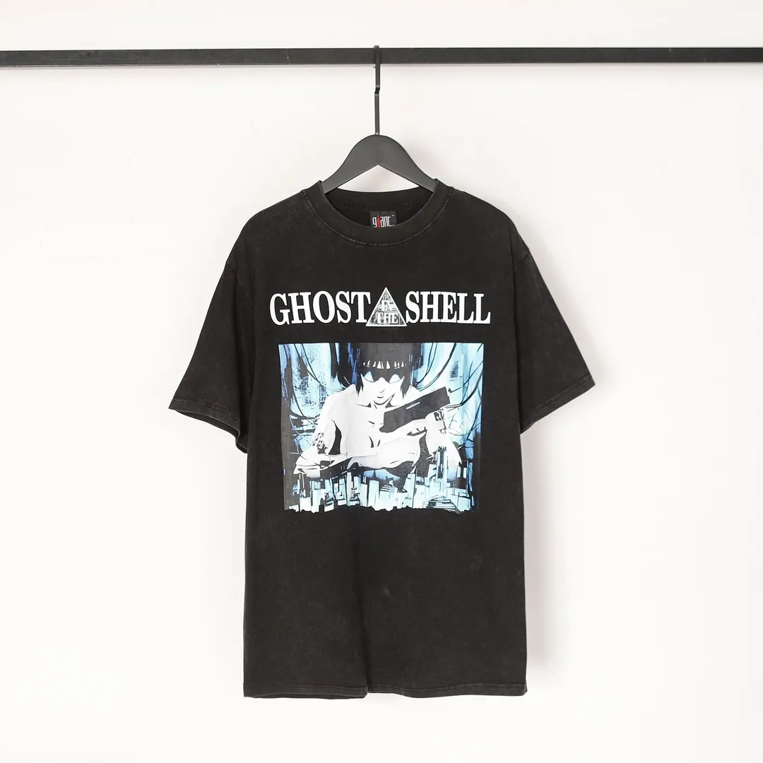 Saint Michael series trendy T craft letter drawing round neck short sleeves Style number: D3193P116 Color: black Size: S M L XL